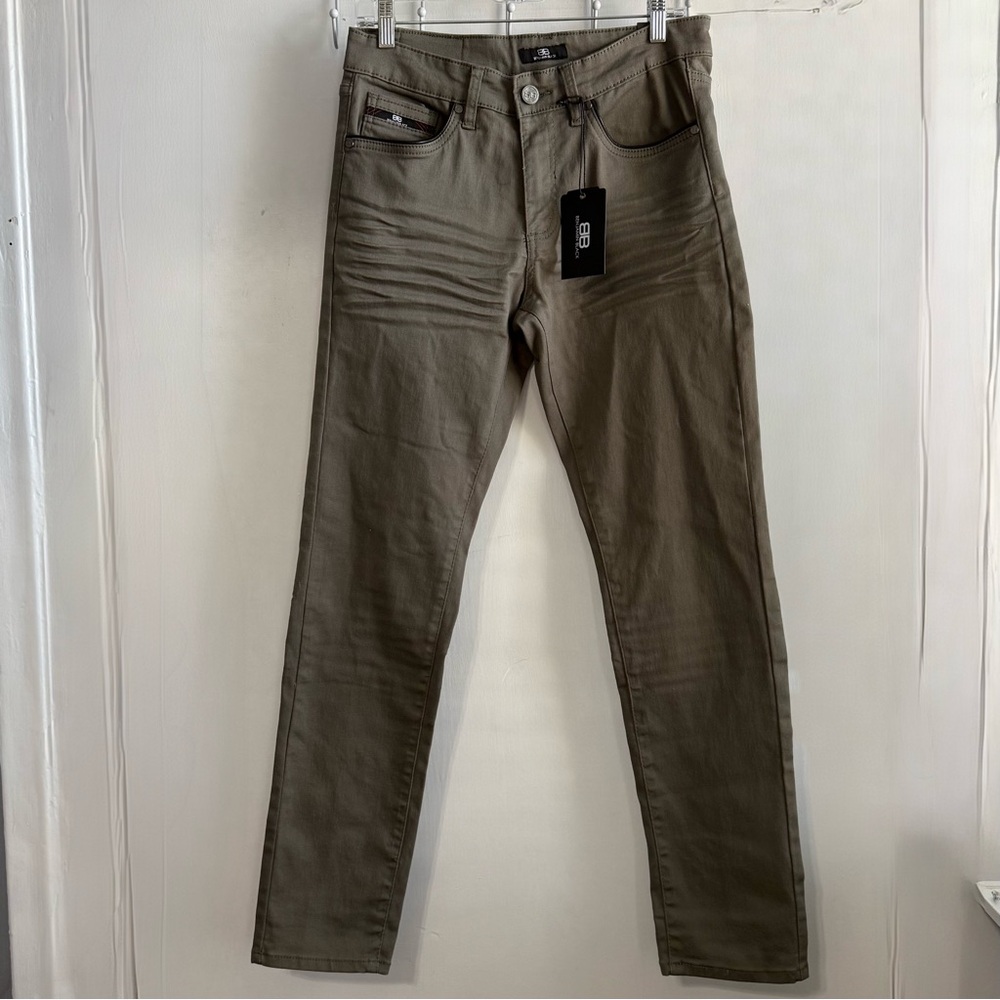 NWT Benjamin Black Mens Slim Fit Dark Sage Green Sz. Slim 30x32
